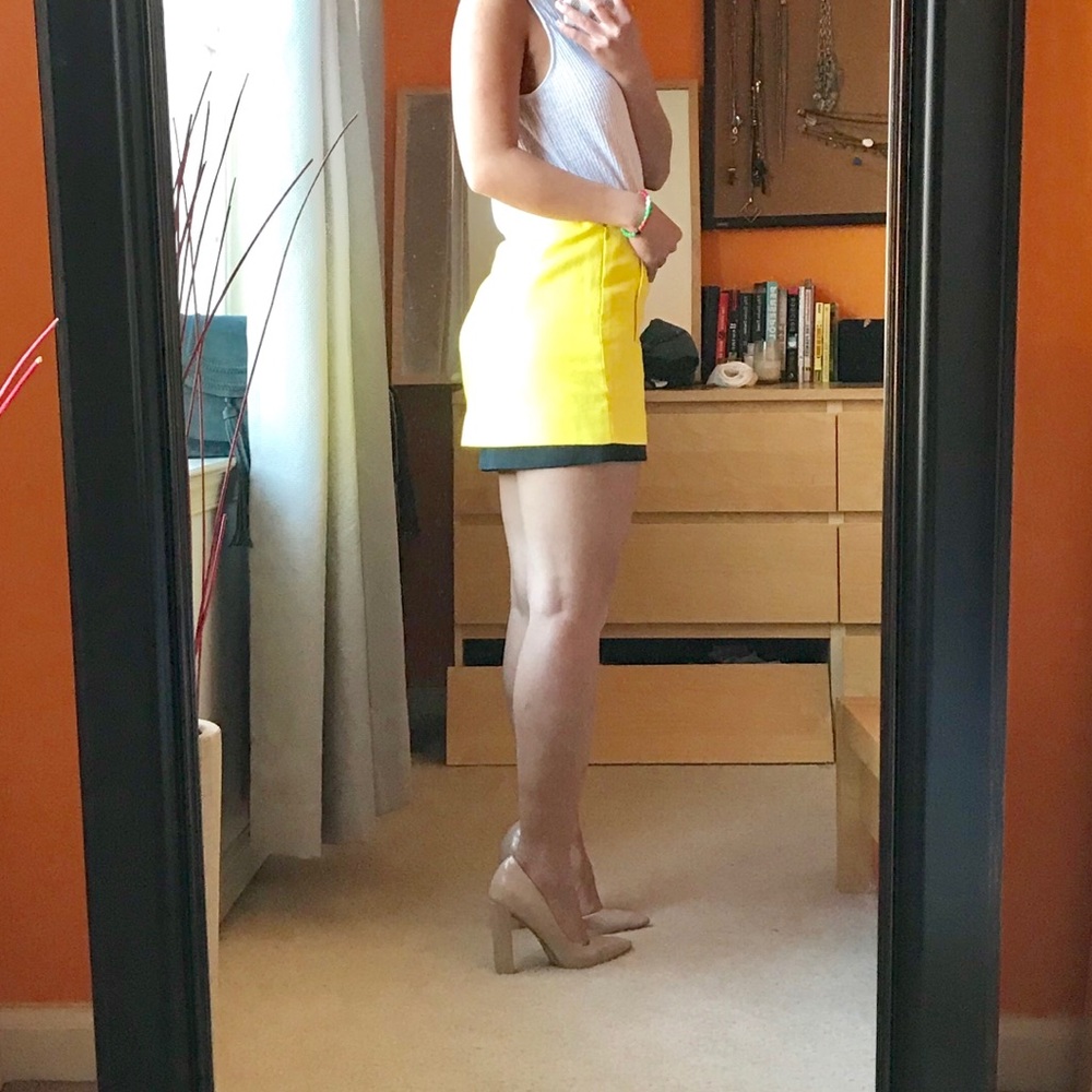 Diane von Furstenberg mini yellow/black skirt